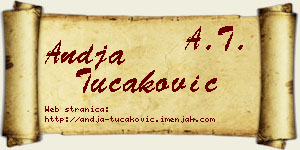 Anđa Tucaković vizit kartica